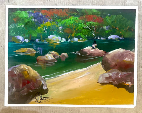Unframed Paper Original Half Sheet