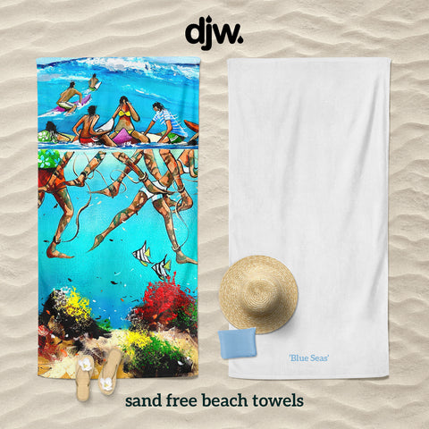 'Blue Seas' Sand Free Towel
